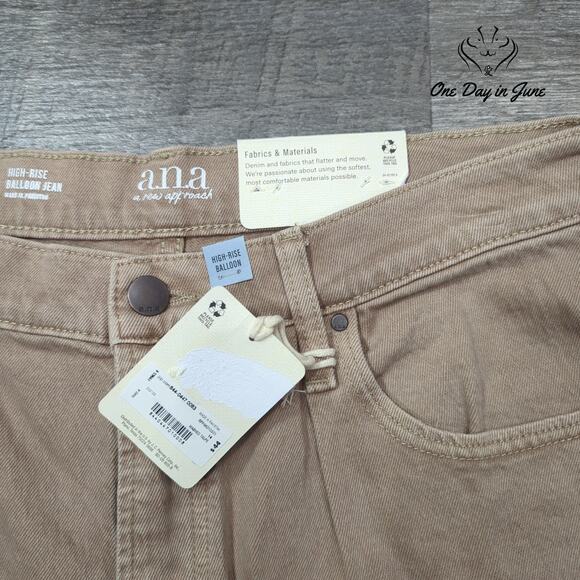 a.n.a High Rise Balloon Jeans Size 14 - Picture 2 of 6